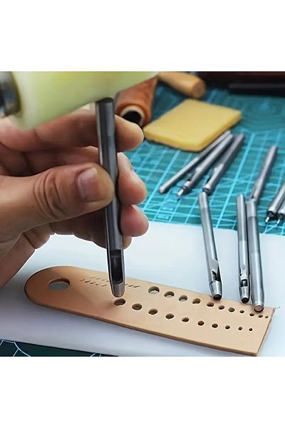 Choice 6 Pieces Leather Perforator, Perforation Tool for Belts, Watch Straps, Handbag Straps, etc., Home...