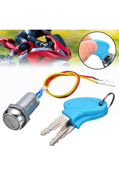 Choice New Arrival 1 Set 2 Wire Key Ignition Switch Lock Motorcycle Go Kart Scooter Bike Switches For Mo...