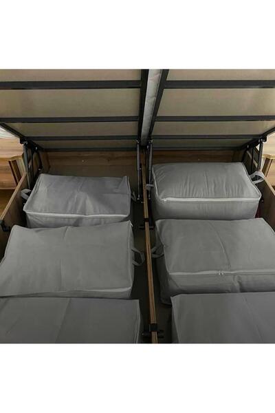 Bayev 10  Adet Büyük Boy Antrasit Bazaaltı Hurç Yastık Hurcu 64 X 45 X 22 Cm