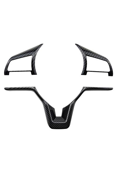 Choice 3pc Carbon Black Car Steering Wheel Panel Cover Trim Sticker For Nissan Qashqai J11 Xtrail T32 Rogue