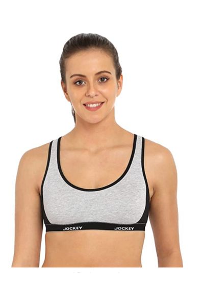 JOCKEY Active Racer Back Bra 1381-01 Gray