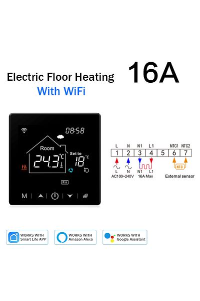 Choice 220-240v R9w.716 Tuya Smart Home Wifi Heating Thermostat Floor Heating Water Gas Boiler Termostat Te