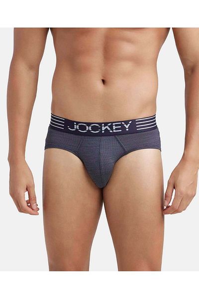 JOCKEY ملابس داخلية رياضية من الألياف الدقيقة للرجال من Move-MM04-01 باللون الأزرق