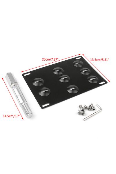 Areyourshop Front Bumper Tow Hook License Plate Mounting Holder Bracket fits for VW Golf 6 Tiguan...