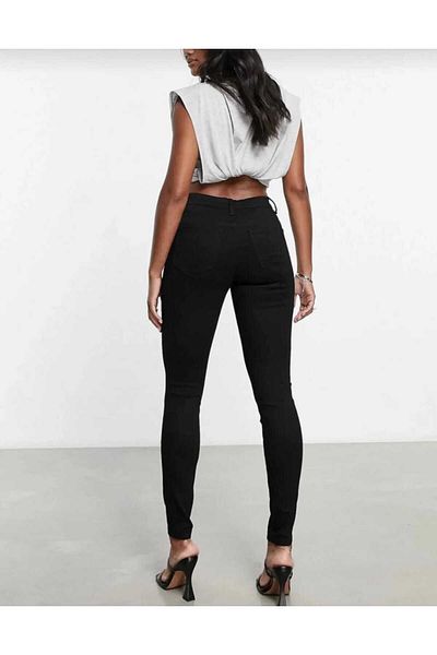 bee Дънки Trefjns с висока талия и тесни черни ликра, екстра гъвкави - trefjeans