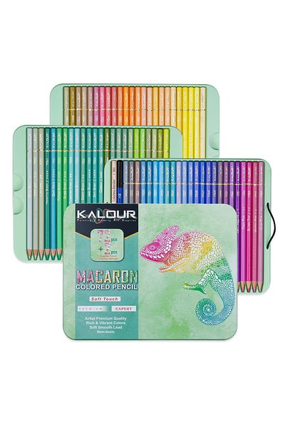 Choice 72 Macaron Kalour 72 Piece Macaron Colored Pencils Set Iron Gift Box Soft Wood Drawing Pencil Set Fo