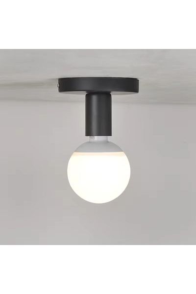 Choice Without Bulb Black-e27 Black/white E27 Lamp Base Modern Nordic Retro Iron Lamp Decor For Living Room