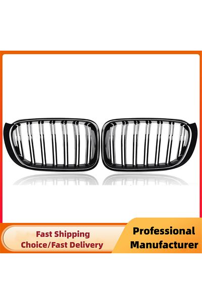 Choice 1Pair Front Bumper Kidney Racing Grille For BMW X3 X4 F25 F26 2014-2017 Car Double Line Sport Gri...
