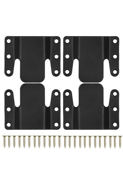 Choice Black 4pcs Sectional Couch Connectors Universal Sectional Sofa Interlocking Easy To Install Couch C