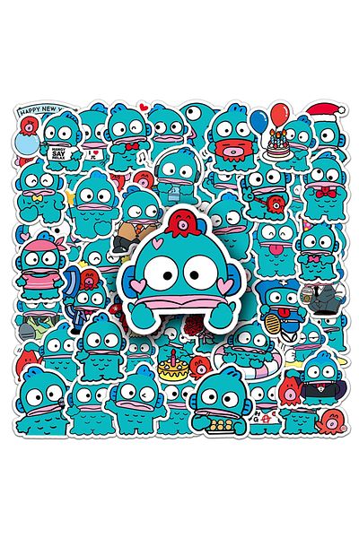 Choice 50pcs 10/30/50pcs Sanrio Hangyodon Cartoon Stickers Cute Diy Toys Decoration Waterproof Skateboard P