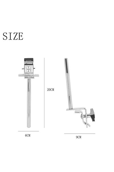 IRIN Cowbell Holder Cowbell Holder Clamp Support Metal Stand Adjustable Cowbell Holder Connector Cat
