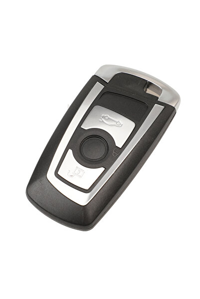 jingyuqin حافظة مفتاح ريموت ذكي أسود 3/4 زر لسيارة BMW F CAS4 الفئة الخامسة والفئة السابعة الذكية