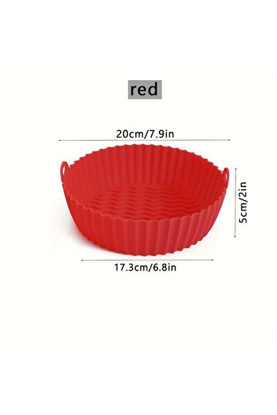 Choice صينية خبز دائرية صغيرة من السيليكون قابلة للطي باللون الأحمر، مكونة من قطعة واحدة، مقاومة للحرارة العالية، آمنة غذائيًا