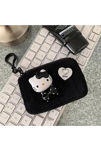 Choice Hellokitty Sanrio Hello Kitty Coin Purse Cute Anime Cartoon Kt Cat Headphone Bag Fashion Cosmetic L