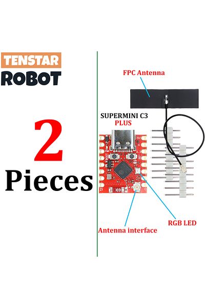 Choice 2 X C3 Plus Tenstar Esp32-c3 Supermini Plus Development Board Wifi Bluetooth Esp32 C3 Super Mini V2.