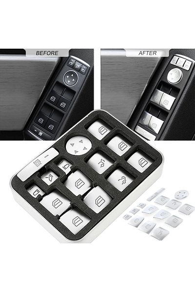 Choice Car Window Lift Button Cover Sticker Switch Panel Styling for Mercedes Benz A B C Class W204 W212...
