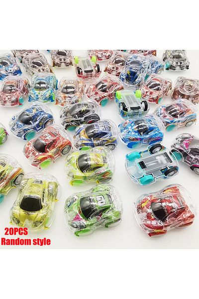 Choice 20pcs 10-20 Pcs Transparent Camouflage Colorful Pull Back Car Random Children's Car Model Toys For C