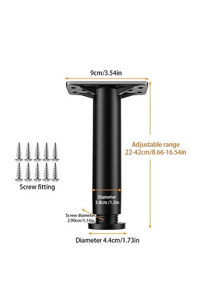 Choice 22cm 1pc Telescopic Adjustable Bed Beam Support Foot Reinforced Plastic Furniture Sofa Leg Bed Botto