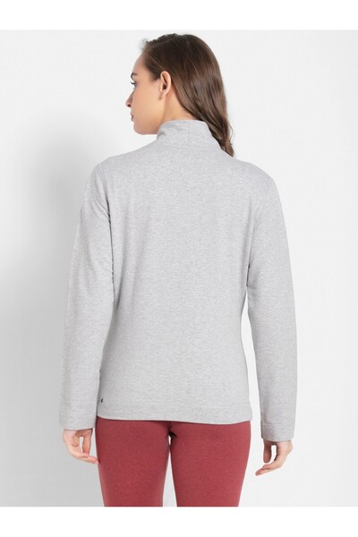 JOCKEY USA Originals Womens Loung Wr Zip Fastening Jacket UL08-01 Gray