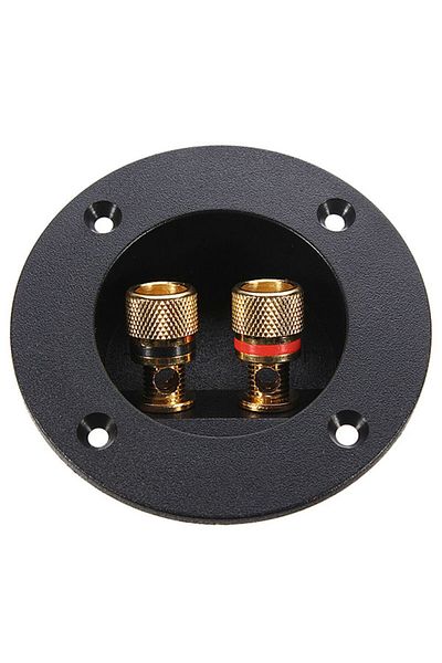 Choice Silver Black Brand New Speaker Terminal Connectors Round Boxes With 2 Banana Jack Gilded Subwoofer S