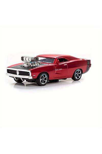 Choice Red Simulation 1: 32 Alloy Dodge Sports Car Model Children's Toy Car Accessories Return Car Openable
