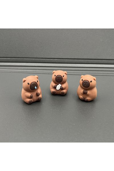 Choice 10PCS Cute Capybara Pencil Cap Silicone Pen Topper Covers For Kids Cute Pencil Extender Stationer...