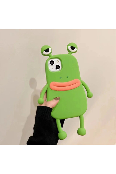 Choice جراب سيليكون بتصميم ثلاثي الأبعاد على شكل ضفدع وأرجل طويلة وفم نقانق ل...