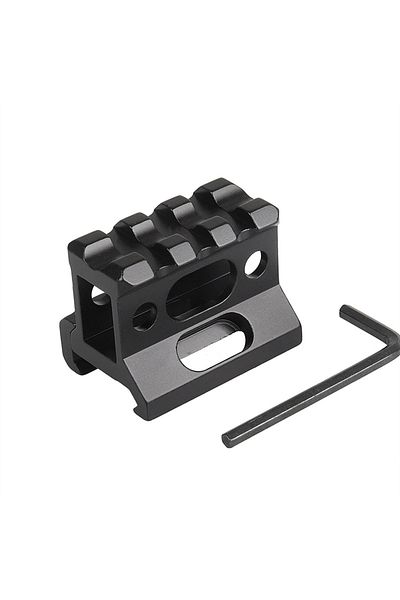 Choice Black-1pc Element Gear Riser Mount 1" Height Picatinny Short Riser Mount Aluminum Alloy Scope Riser