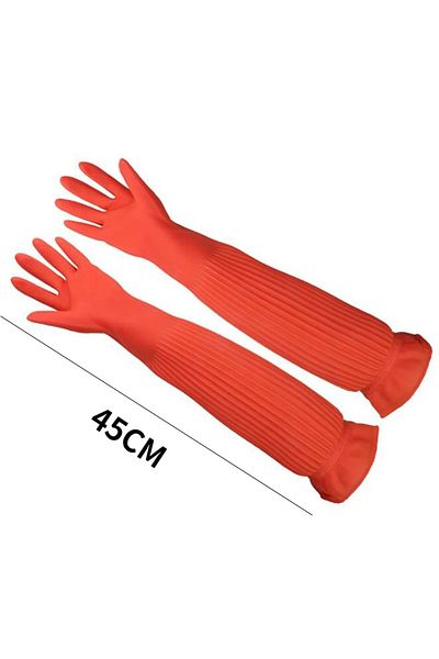 Choice 1 Pair 45cm-b Latex Long Rubber Dish Washing Silicone Kitchen Clean Gloves Aquarium Fish Tank Indust