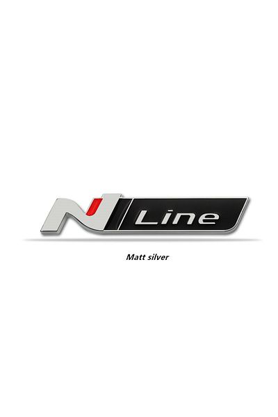 Choice Trunk Sticker Matte Silver Black 3d Metal Logo N Line Emblem Car Front Grill Badge Rear Trunk Sticke