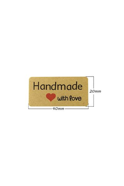 Choice 120pcs/lot Handmade With Love Kraft Paper Heart Adhesive Baking Seal Packaging Sticker Labels