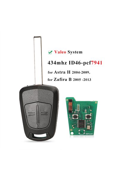 jingyuqin For Valeo System 433mhz Id46-pcf7941 Car Remote Key For Opel / Vauxhall Astra H 2004-2009