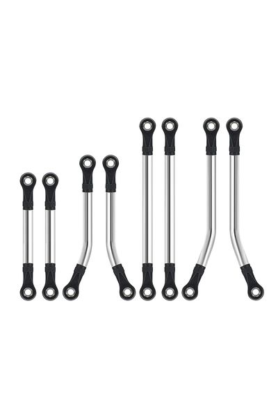 MALOM RC Bent Links Set 8pcs Stainless Steel Trx4m Links Set For 1/18 Rc Crawler Trx4-m Chassis Defender Bron