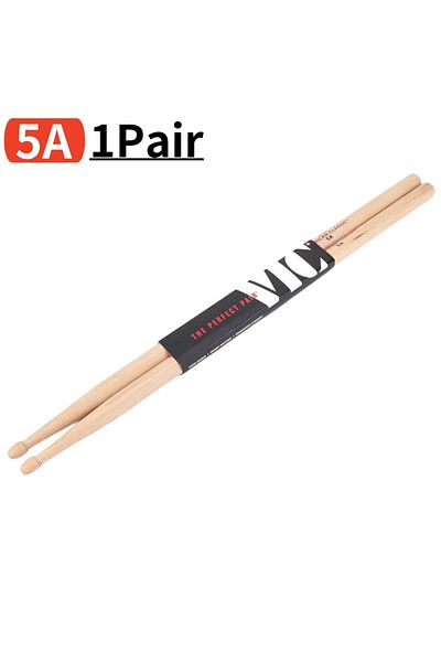 MOJOYCE 5a 1pair Beginners Drum Sticks Consistent Weight And Pitch Mallets Wood Tip Drumsticks American Hick