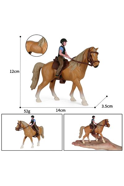 Choice Yellow 1set Simulation Animals Horse Racing Models Action Toy Figures Solid Collection Model Miniatu