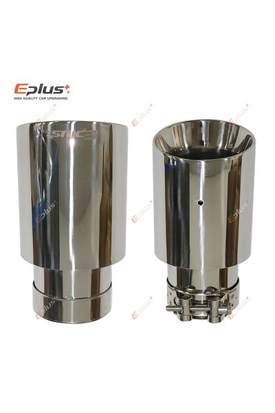 Choice 60mm-114mm Eplsu Car Stainless Steel Silver Muffler Tip Universal Exhaust Pipe Mufflers Bilayer Nozz