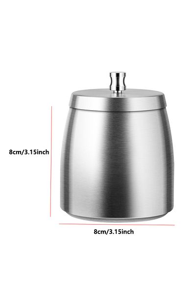 Choice A 1pc Titanium-plated Stainless Steel Ashtray Car Interior Ash Waste Receptacle With Lid Thicker An.