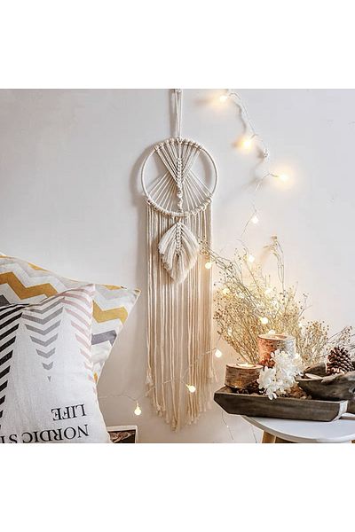 Choice Leaf Macrame Dream Catcher Boho Home Decor Moon Ramadan Decoration Macrame Wall Hanging Baby Nordic
