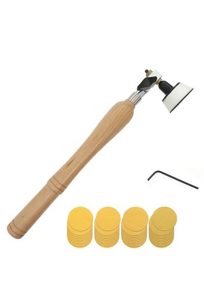 Choice 42pcs 2 Inch Diameter Bowl Sander With Sandpaper Dual Bearing Head And Foam Hook And Loop Sander Wit