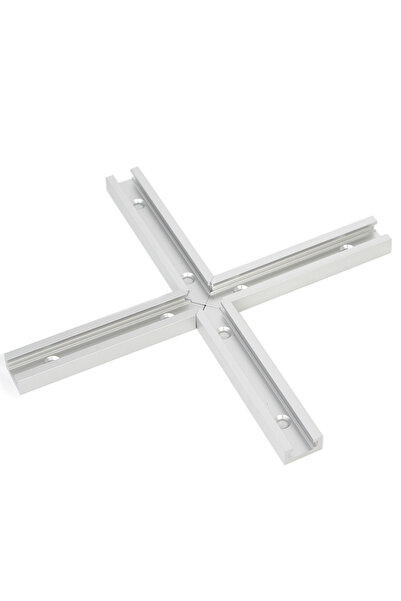 toohr طقم تقاطع مسار T-Track Slot Miter Track مقاس 19 مم باللون الأبيض لأعمال...