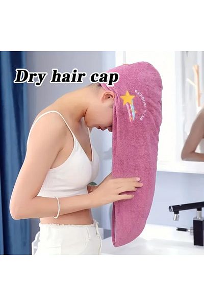 Choice Women Soft Microfiber Towels Shower Cap Towel Bath Hats for Women Dry Hair Cap Quick Drying Soft ...