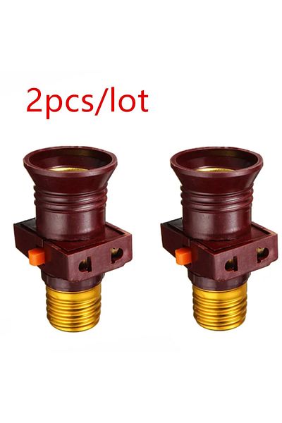 Choice 2pcs 1/2pcs 111v- 240v E27 Screw Bulb Holder Convert To With Switch Lamp Socket Led Bulb Adapter Wit