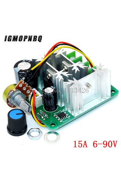 GOHJMY 15a 6-90v Dc Motor Speed Regulator 12v 24v 36v 48v 6-90v High Power Drive Module Pwm Motor Speed Con
