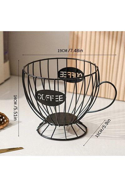 Choice A-black 1pc Coffee Pod Holder Large Capacity Coffee Capsule Holder Coffee Creamer Container Irregula