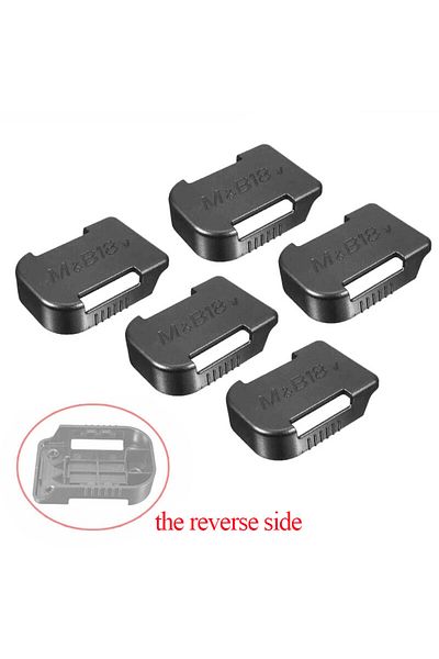 Choice 5pcs Tools Power Battery Mounts Storage Stand Holder for Makita 18V 14.4V Fit Bosch Battery Hold ...