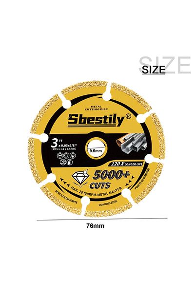 Choice 76mm 3 Inch Brazed Cutting Disc Mini Diamond Cutting Wheel Angle Grinder Saw Blade For Cutting Metal