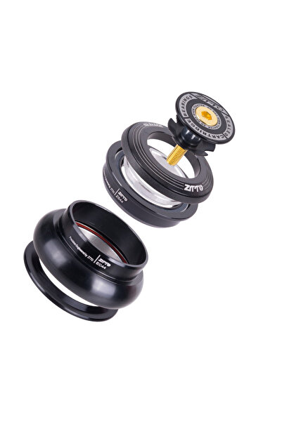 ZTTO سماعة رأس دراجة هوائية جبلية سوداء 4444T مقاس 44 مم ZS44 CNC 1 1/8"-1 1/...