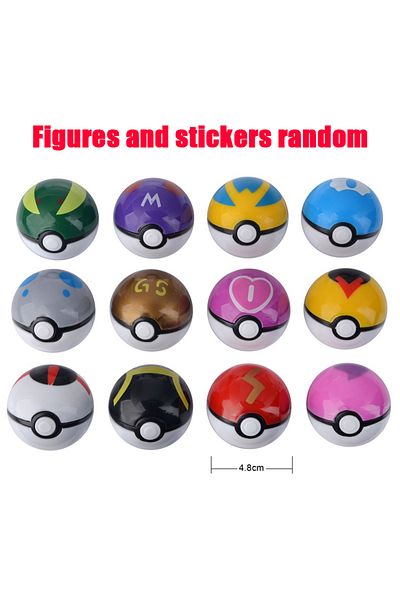 Choice 12pcs Opp Bagged 12pcs/set Pokemon Opp Bagged Pokeball Pikachu Action Figure Game Pocket Monster Gen