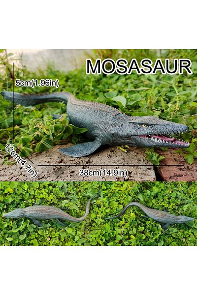 Choice Mosasaurus Dinosaur Toy Figure, Realistic Ancient Sea Monster, Educational Model, Cake Topper, Bi...