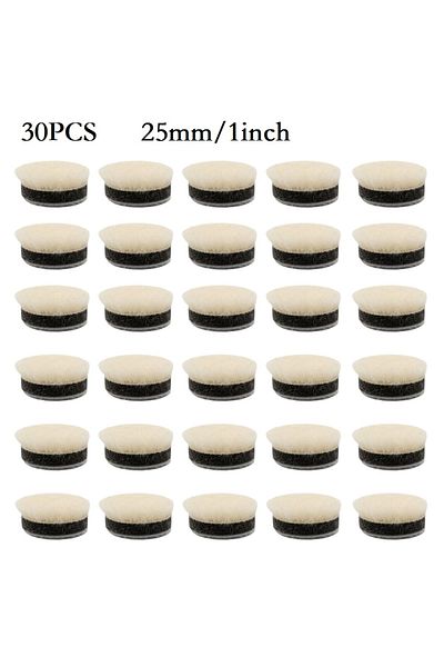 Choice 30pcs 1inch 25mm Wool Polishing Pads Glass Buffing Cleaning Tool For Car Polisher For Polishing M...